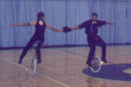 Ashely Wood and Andy Cotter in their expert pairs routine.
