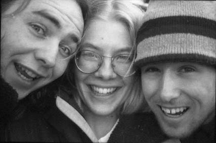 All smiles: Simon from England and Tammy and Brian from South Dakota.